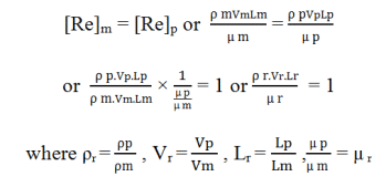 Reynold's model law